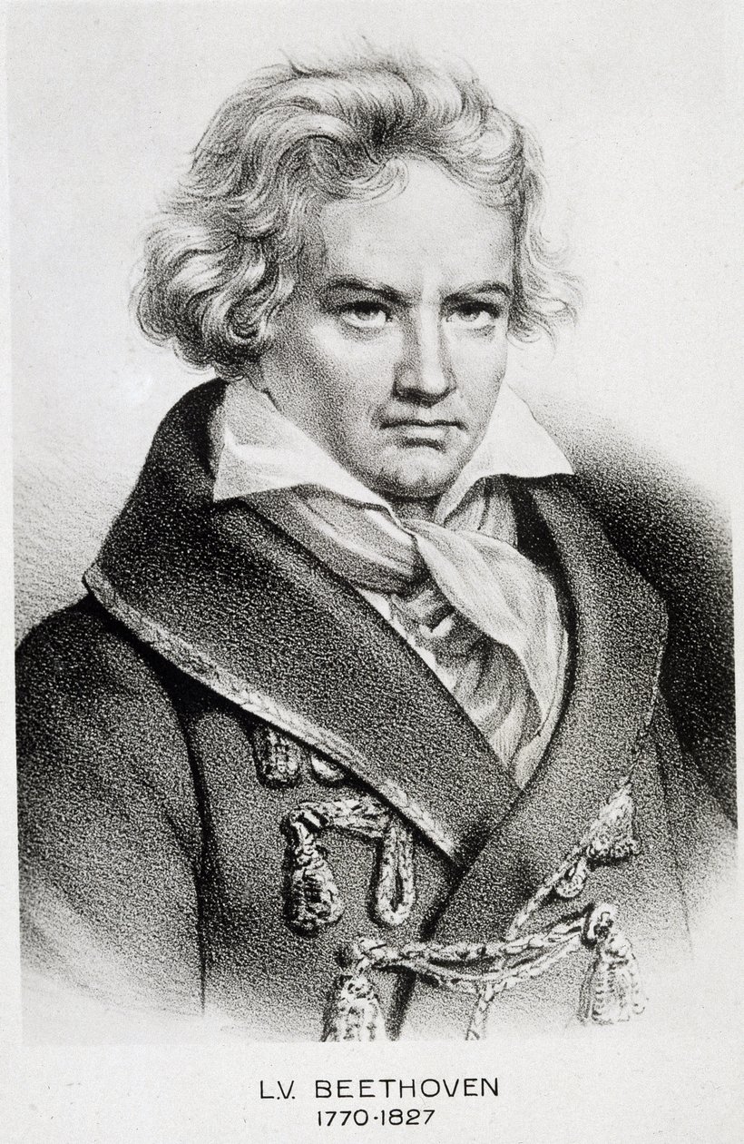 Portræt af Beethoven (1770 - 1827). af Unknown artist