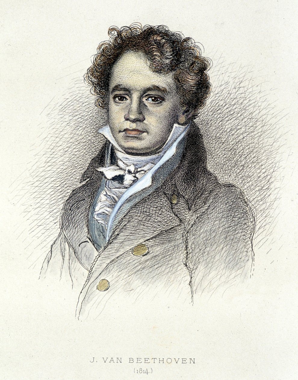 Portræt af Beethoven (1814) - gravering af Unknown artist