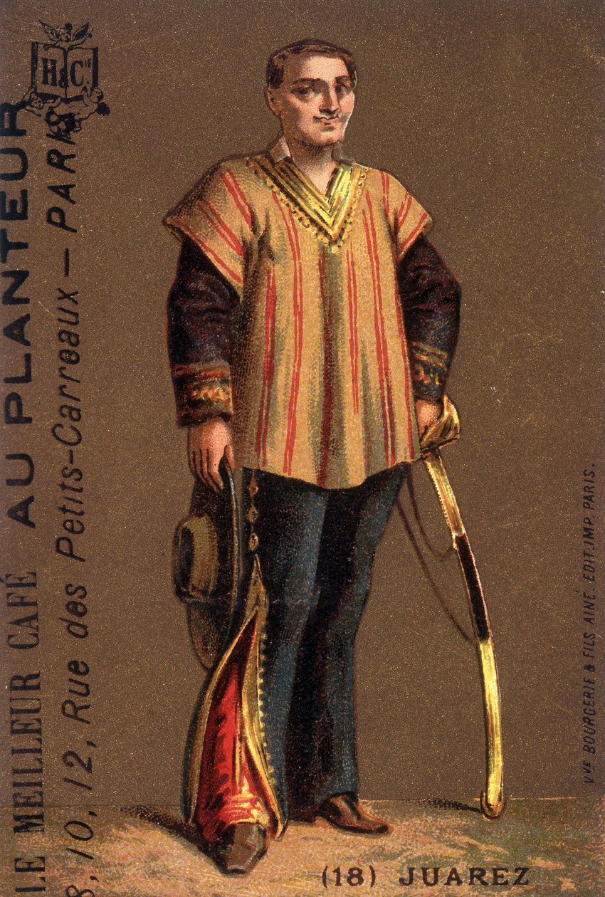 Portræt af Benito Juarez (1806-1872), mexicansk politiker. af Unknown artist