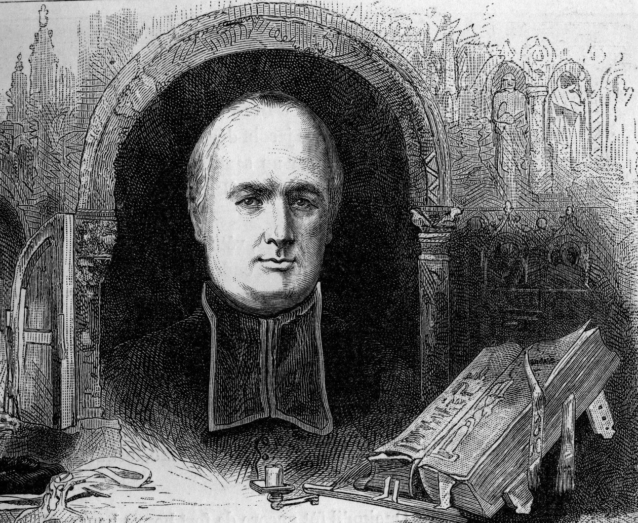 Portræt af Biskop Peyramale, Cure of Lourdes (1811 - 1877). af Unknown artist