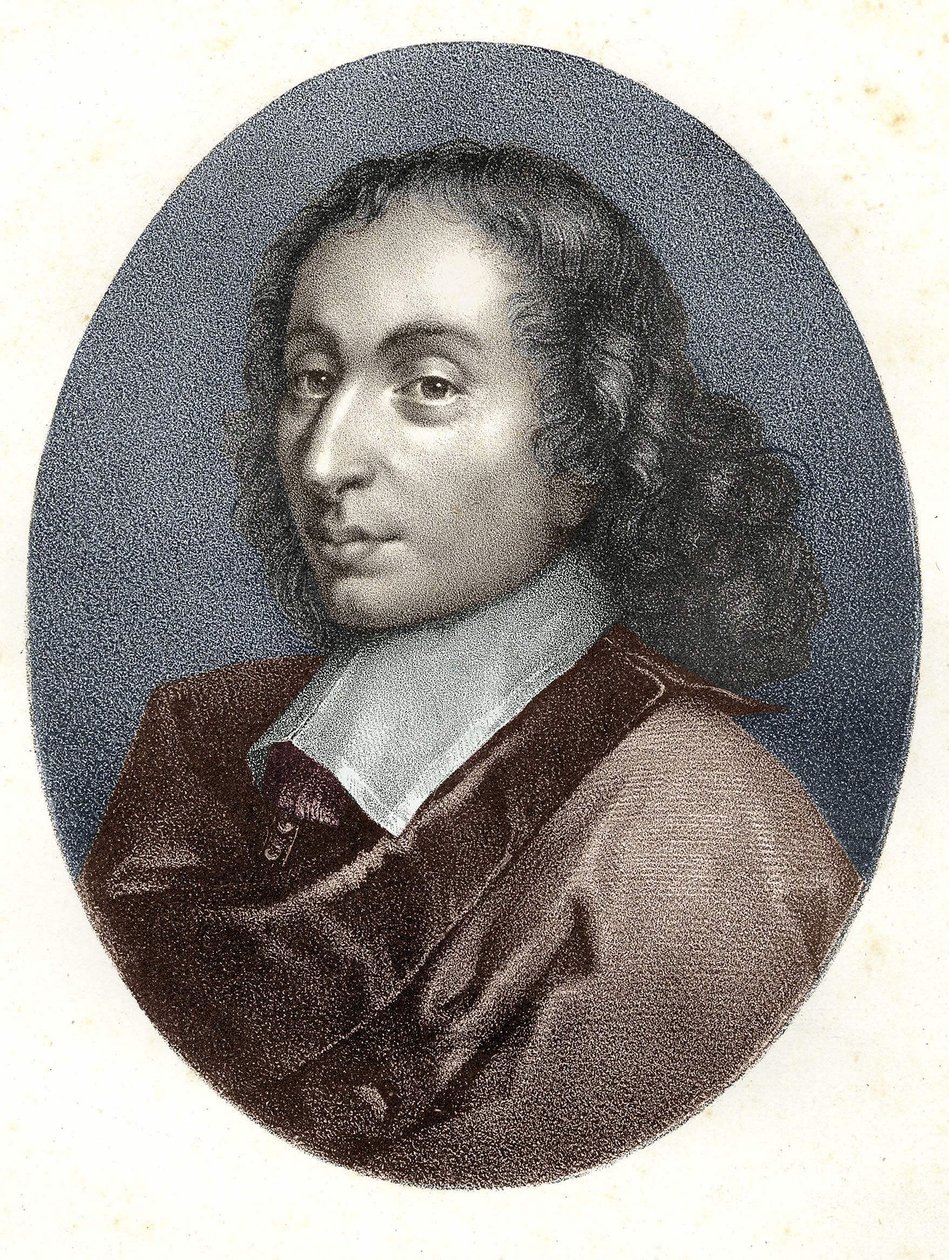 Portræt af Blaise Pascal - gravering af det 19. århundrede. af Unknown artist