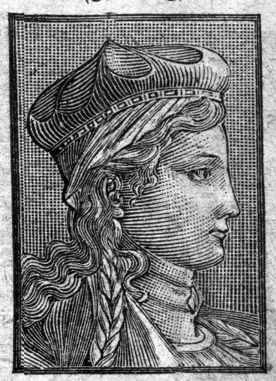 Portræt af Brunehaut (eller Brunehilde) (ca. 534-613) hustru til Sigebert I. af Unknown artist