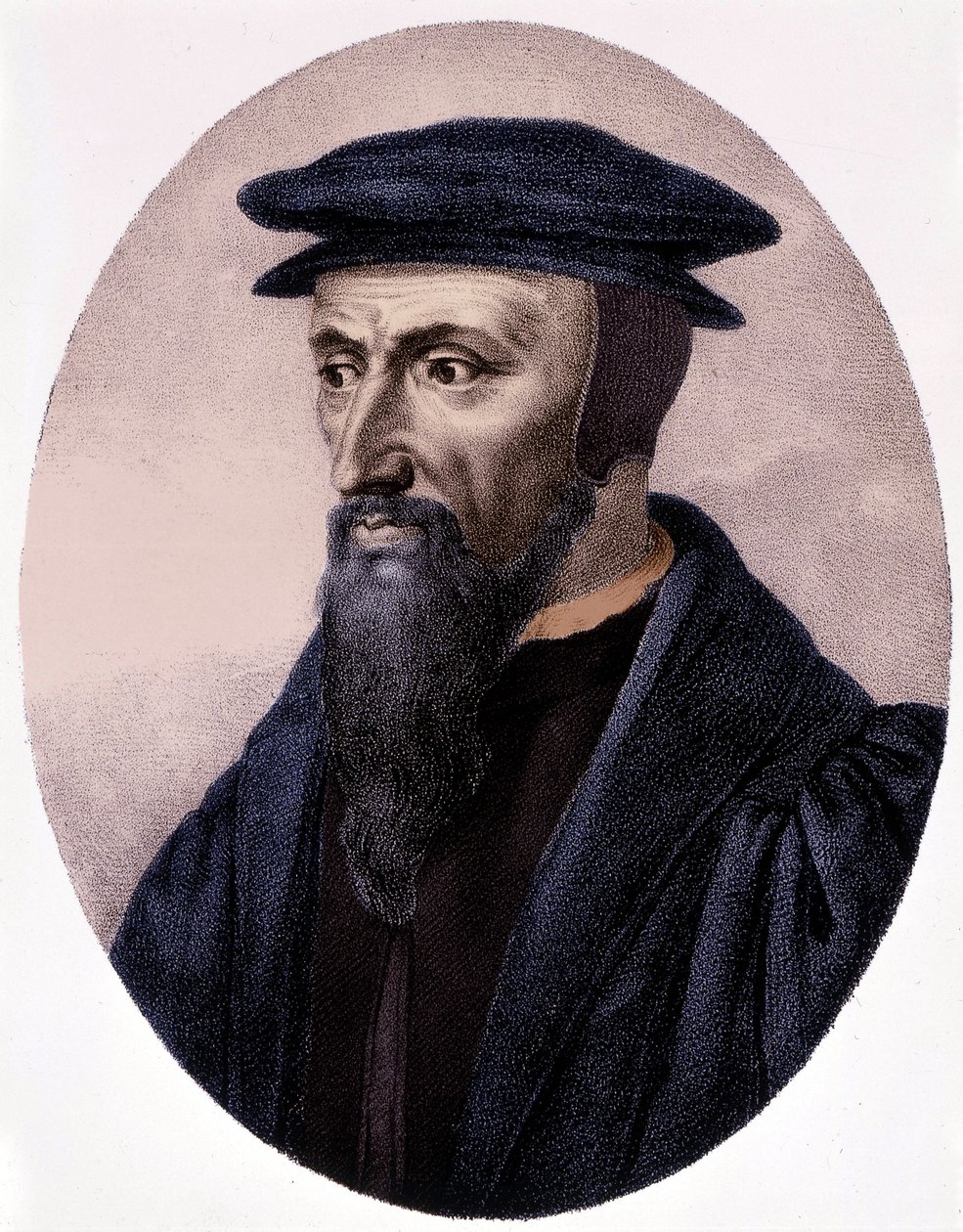 Portræt af Calvin (1509 - 1564). af Unknown artist