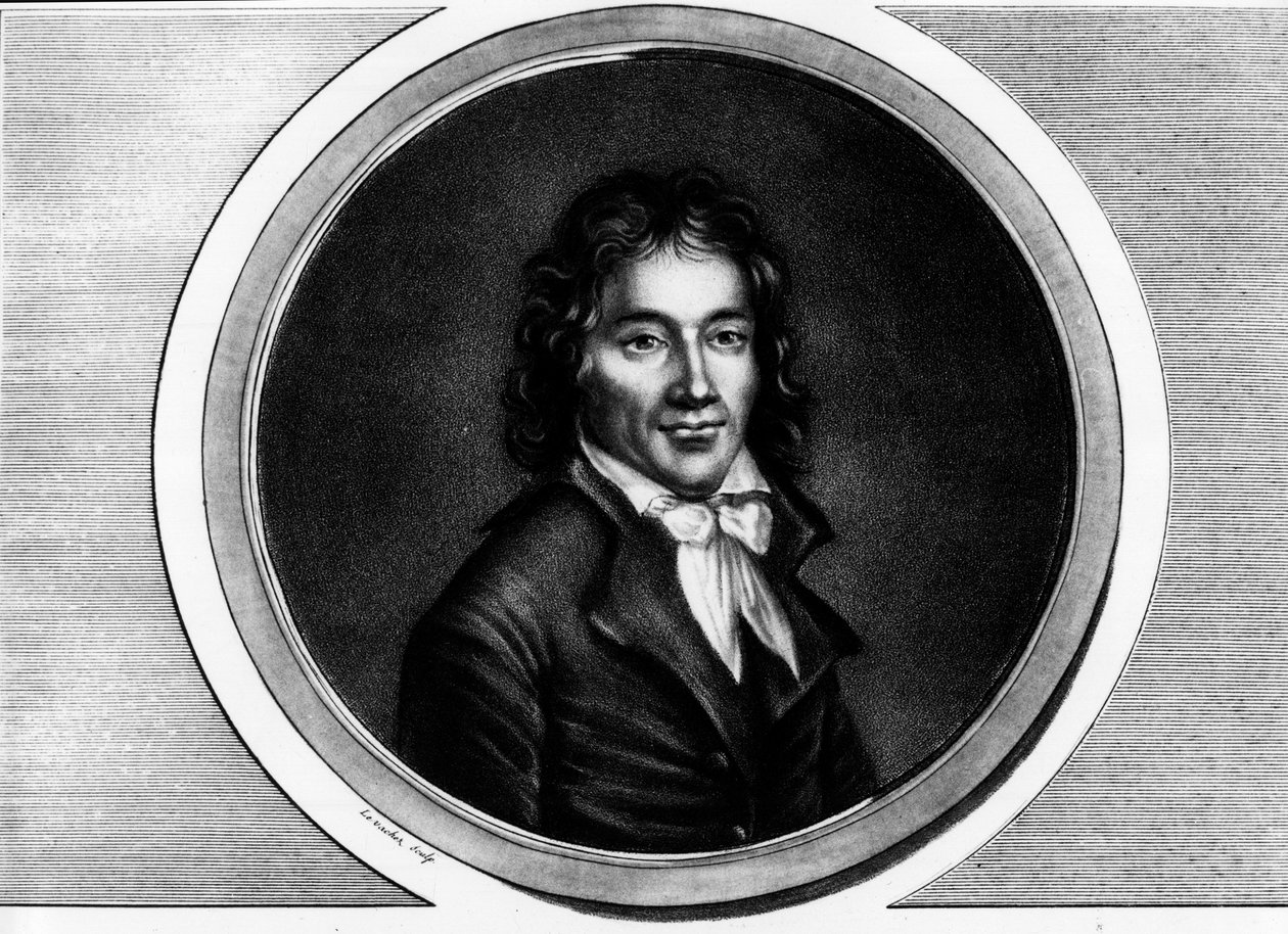Portræt af Camille Desmoulins (1760-1794), deputeret i Paris. Indgravering i "" Komplet samling af historiske malerier fra den franske revolution, i tre bind.""" 1804. af Unknown artist