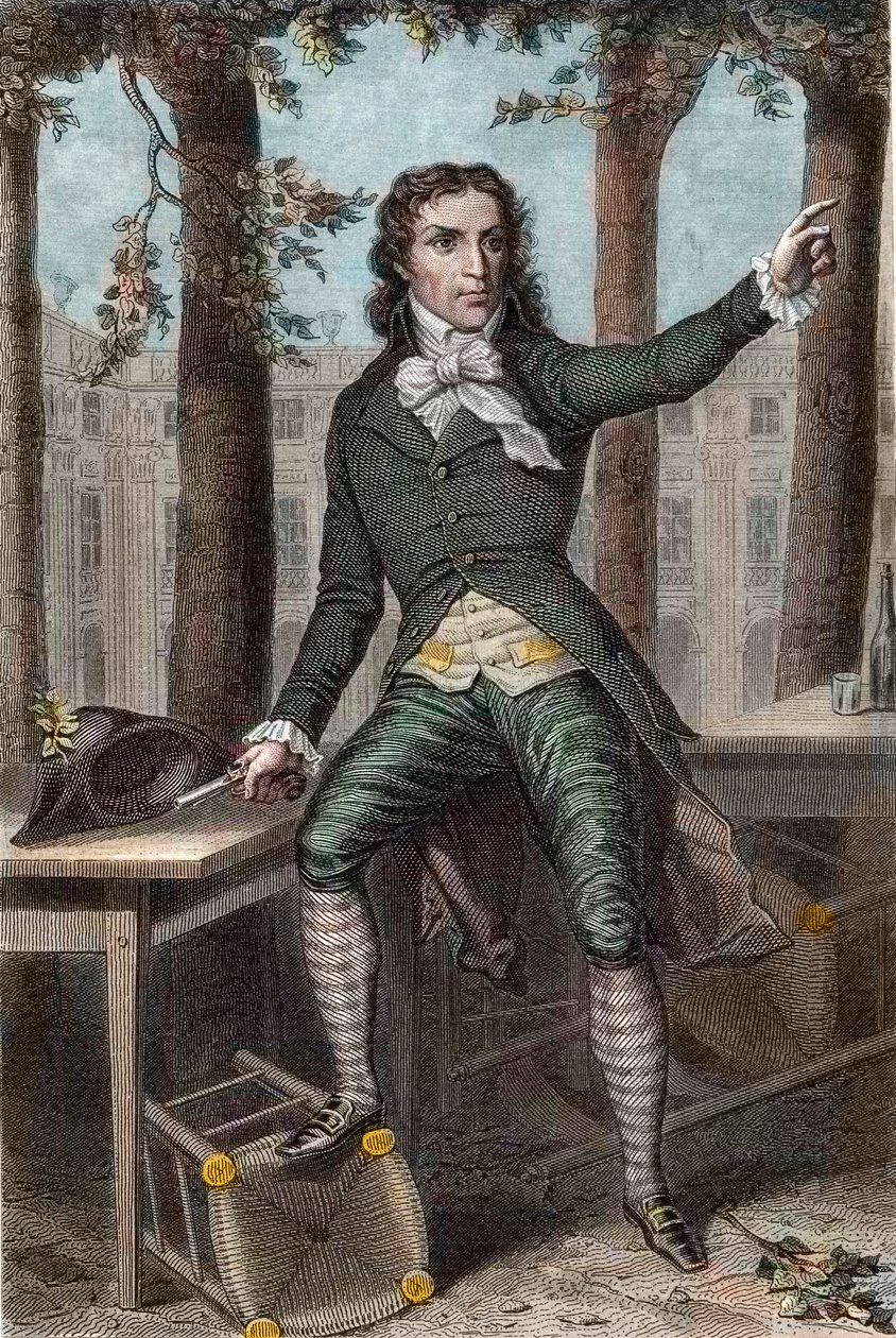 Portræt af Camille Desmoulins (1760-1794), politiker under den franske revolution af Unknown artist