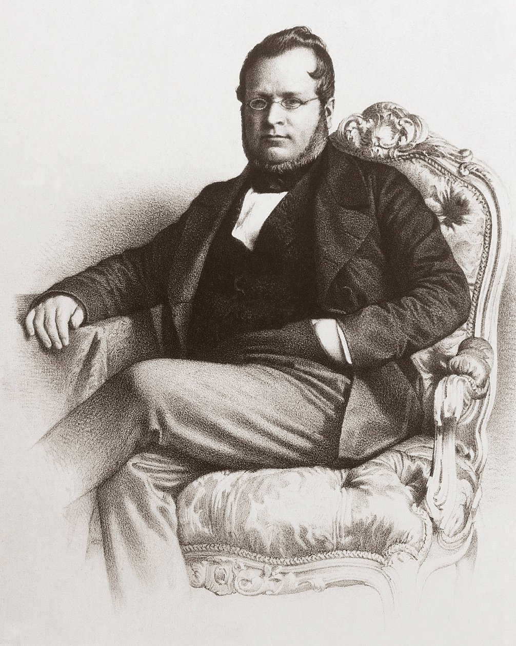 Portræt af Camillo Benso greve af Cavour (1810 - 1861) - Portræt af Camillo Benso, jarl af Cavour (1810-1861). af Unknown artist