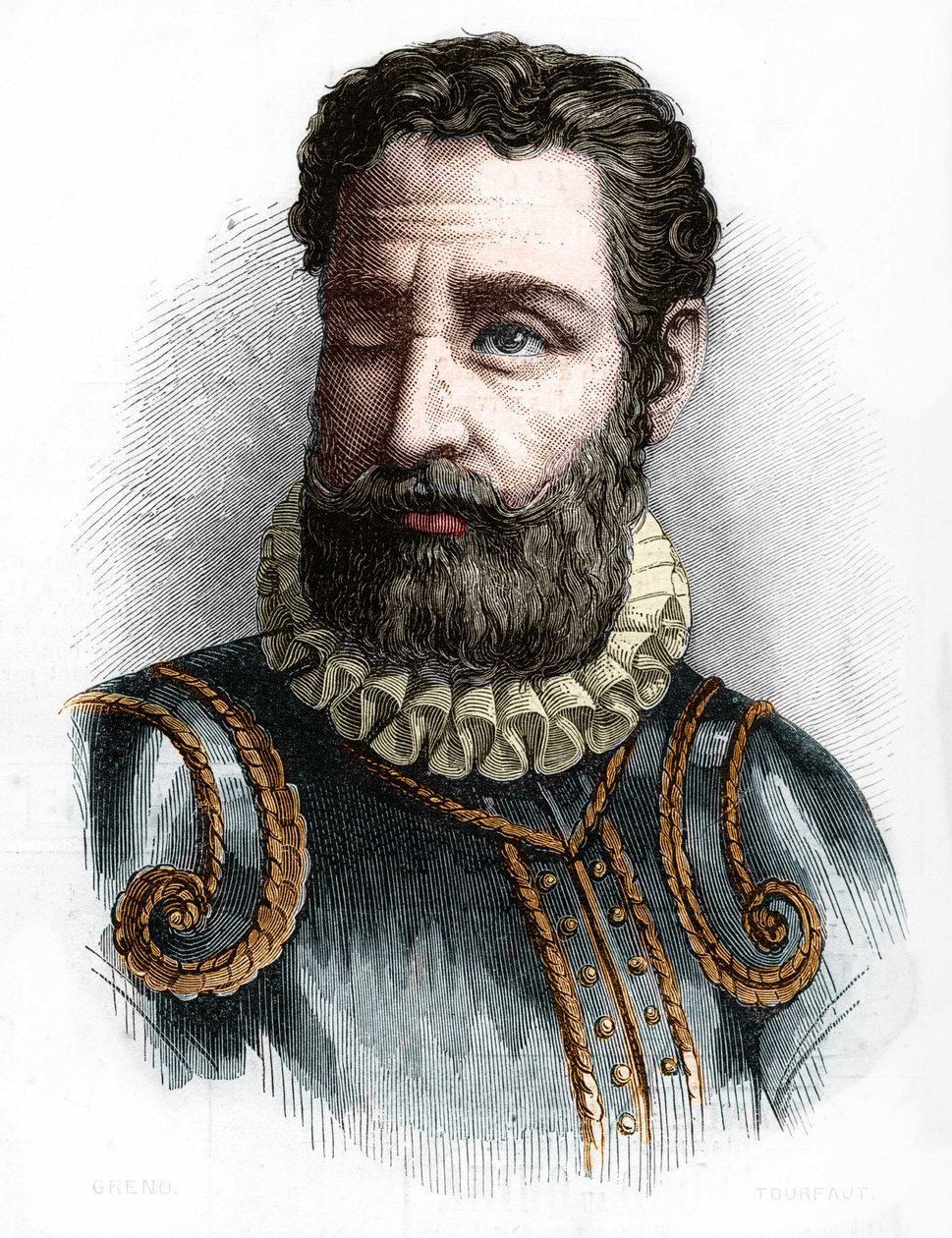 Portræt af Camoens Luis Vaz de Camoens, portugisisk digter (1525-1580). af Unknown artist