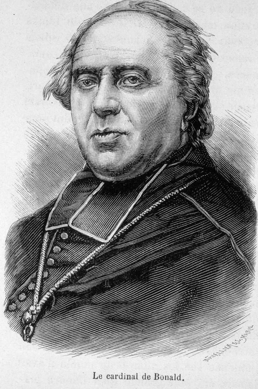 Portræt af kardinal Bonald af Unknown artist