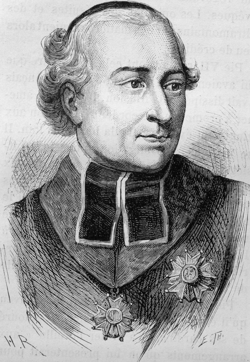 Portræt af kardinal Joseph Fesch (1763 - 1839). Indgravering af slutningen af det 19. århundrede i "Histoire de France"" af H. Martin. af Unknown artist