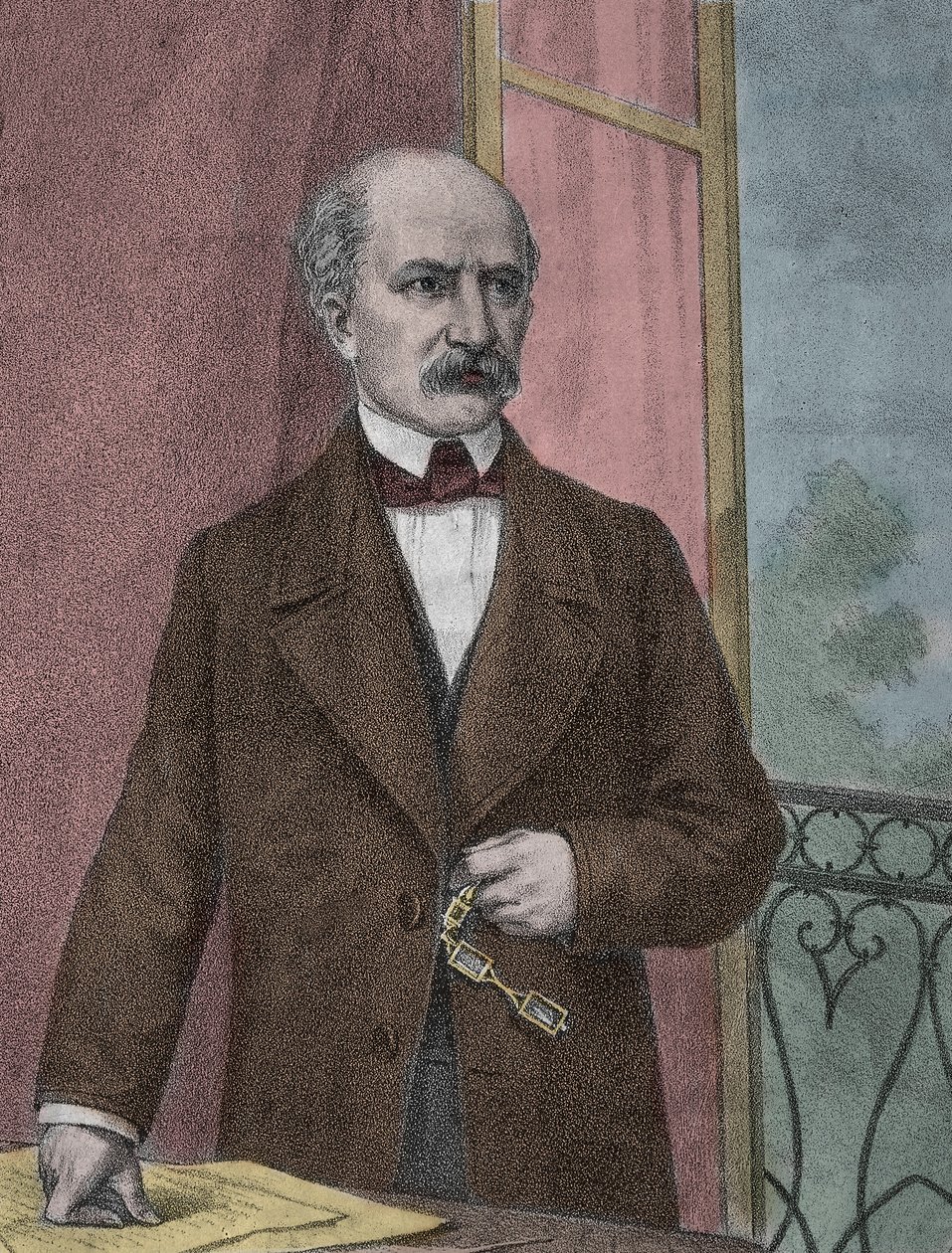 Portræt af Carlo Cattaneo (1801-1869), italiensk patriot, filosof - Portræt af patriot, filosof, politisk tænker Carlo Cattaneo (1801-1869) af Unknown artist