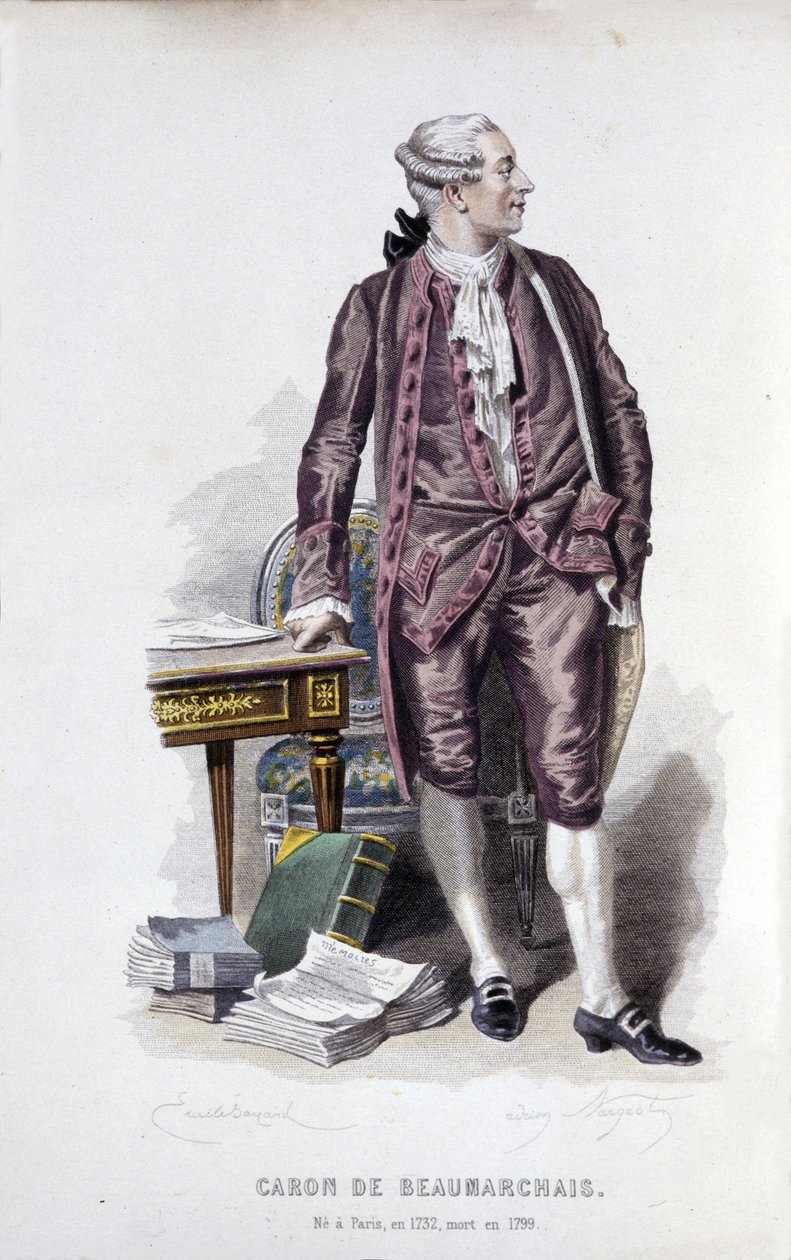 Portræt af Charon de Beaumarchais (1732 - 1799). af Unknown artist