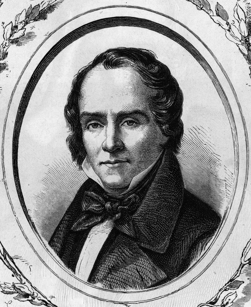 Portræt af Casimir Delavigne, fransk digter og dramatiker (1793 - 1843) gravering fra 1866. af Unknown artist