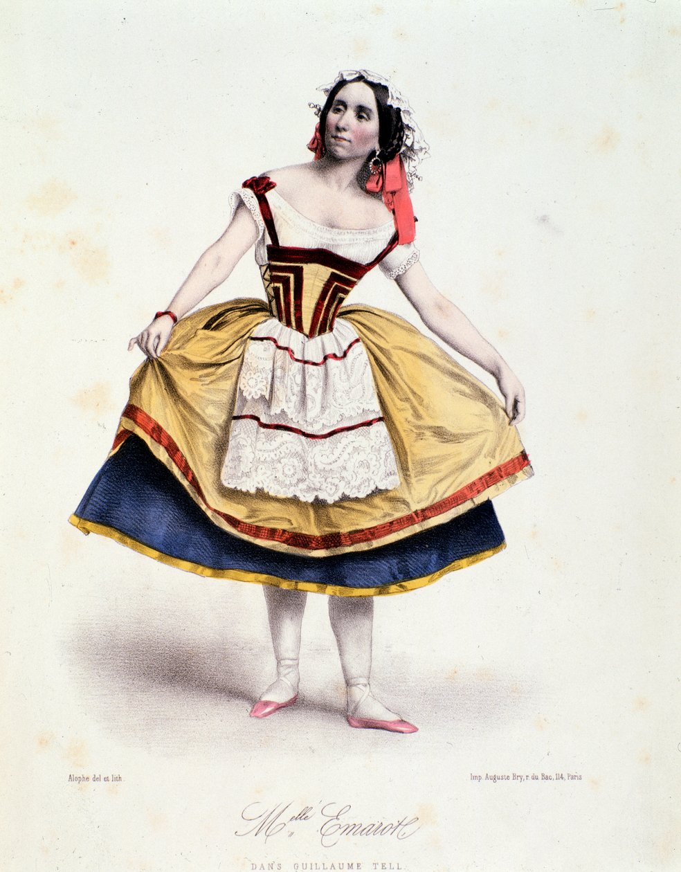 Portræt af Celestine Emarot i Guillaume Tell, ballet af Gioacchino Rossini, ca. 1858 af Unknown artist