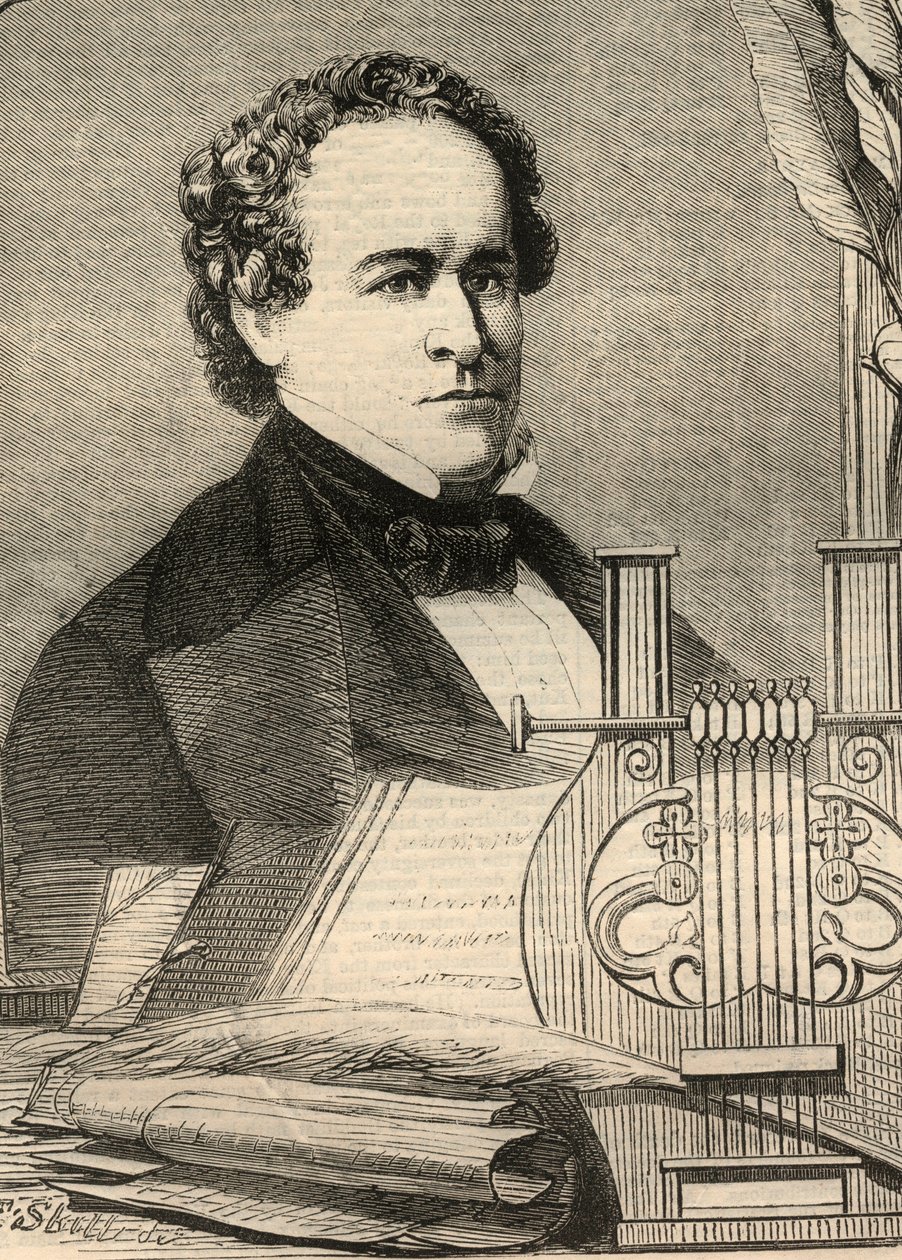 Portræt af Charles Anthon (1797-1867), amerikansk professor. Indgravering i "" The illustrated London News "" af 23. januar 1858. af Unknown artist