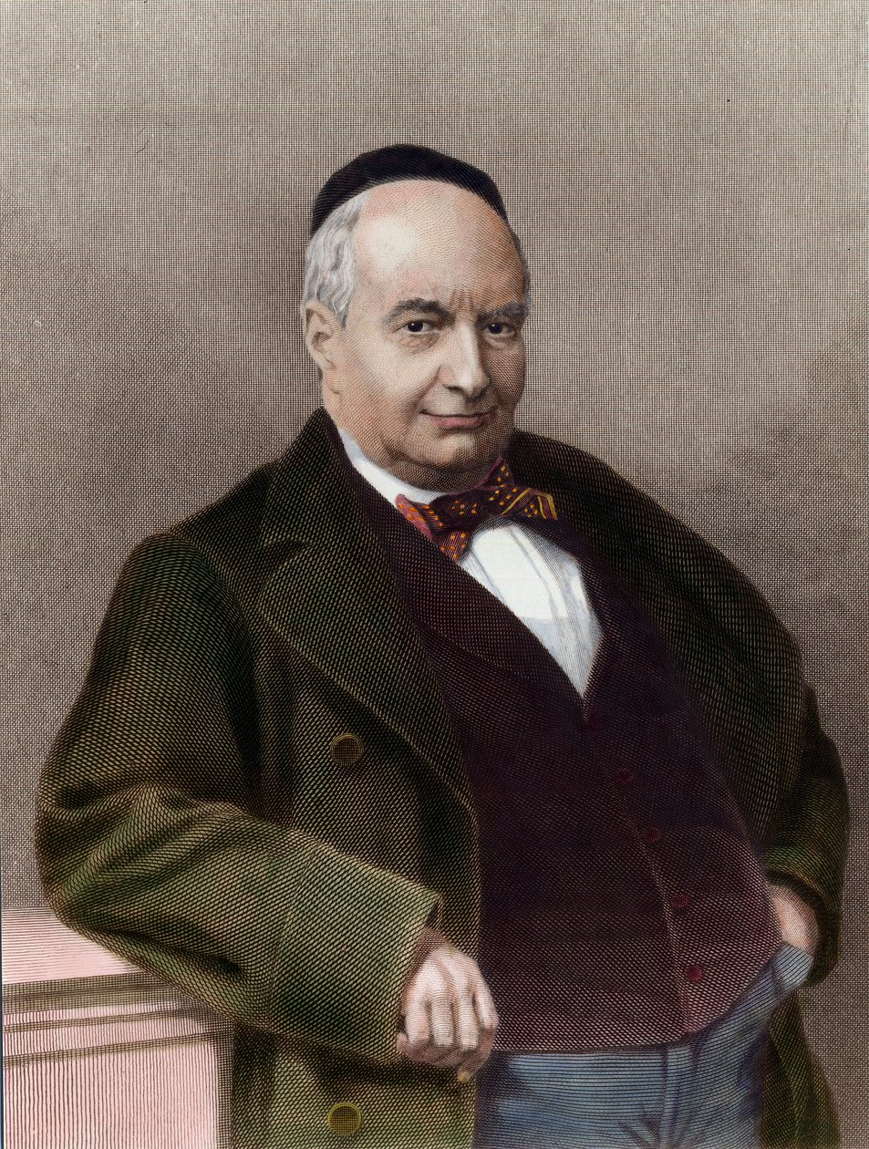 Portræt af Charles Auguste Sainte Beuve (1804-1869), fransk forfatter. Indgravering af det 19. århundrede. Privat samling. af Unknown artist