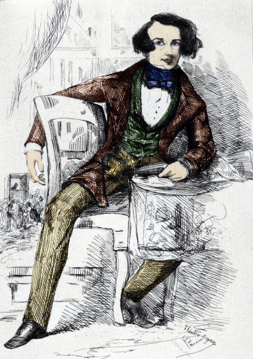 Portræt af Charles Dickens (1812-1870), engelsk forfatter. af Unknown artist