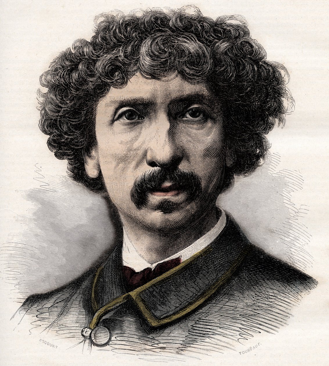 Portræt af Charles Garnier (1825-1898), fransk arkitekt - indgravering i "La musique populaire""" illustreret ugeavis - 1882 af Unknown artist