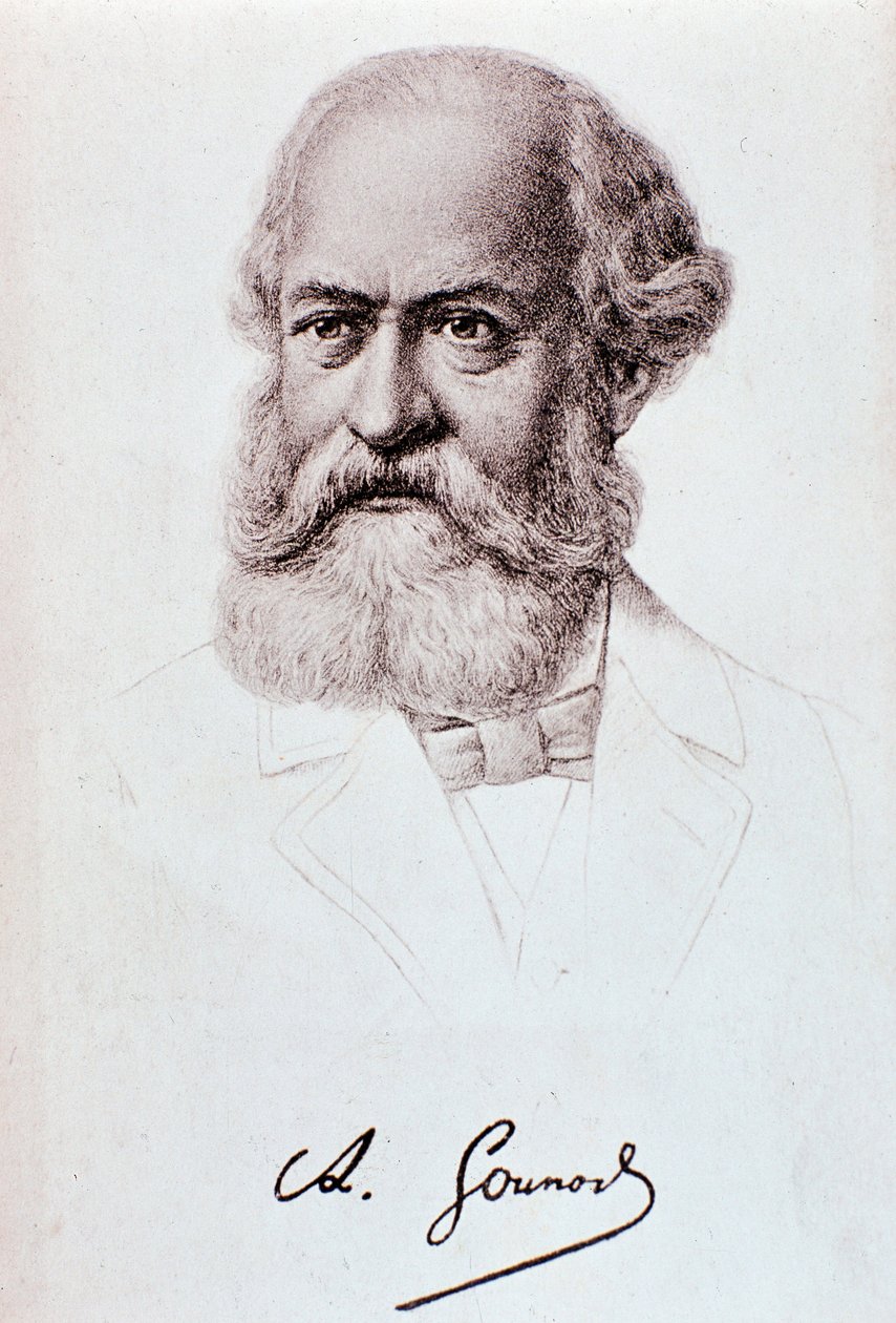 Portræt af Charles Gounod (1818-1893) engelsk komponist Tegning. 19. århundrede. Milano, biblioteca del conservatorio af Unknown artist