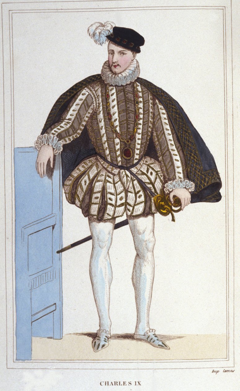 Portræt af Charles IX (1550 - 1574), konge af Frankrig. af Unknown artist