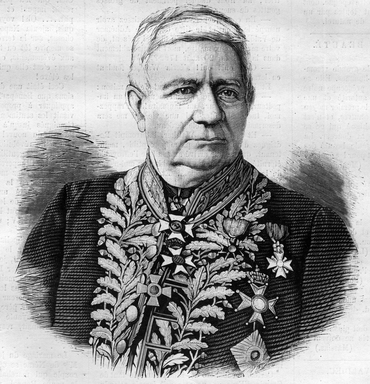 Portræt af Charles Joseph Pascal de Luesemans (1808 -1882) belgisk politiker - gravering af 1882 af Unknown artist