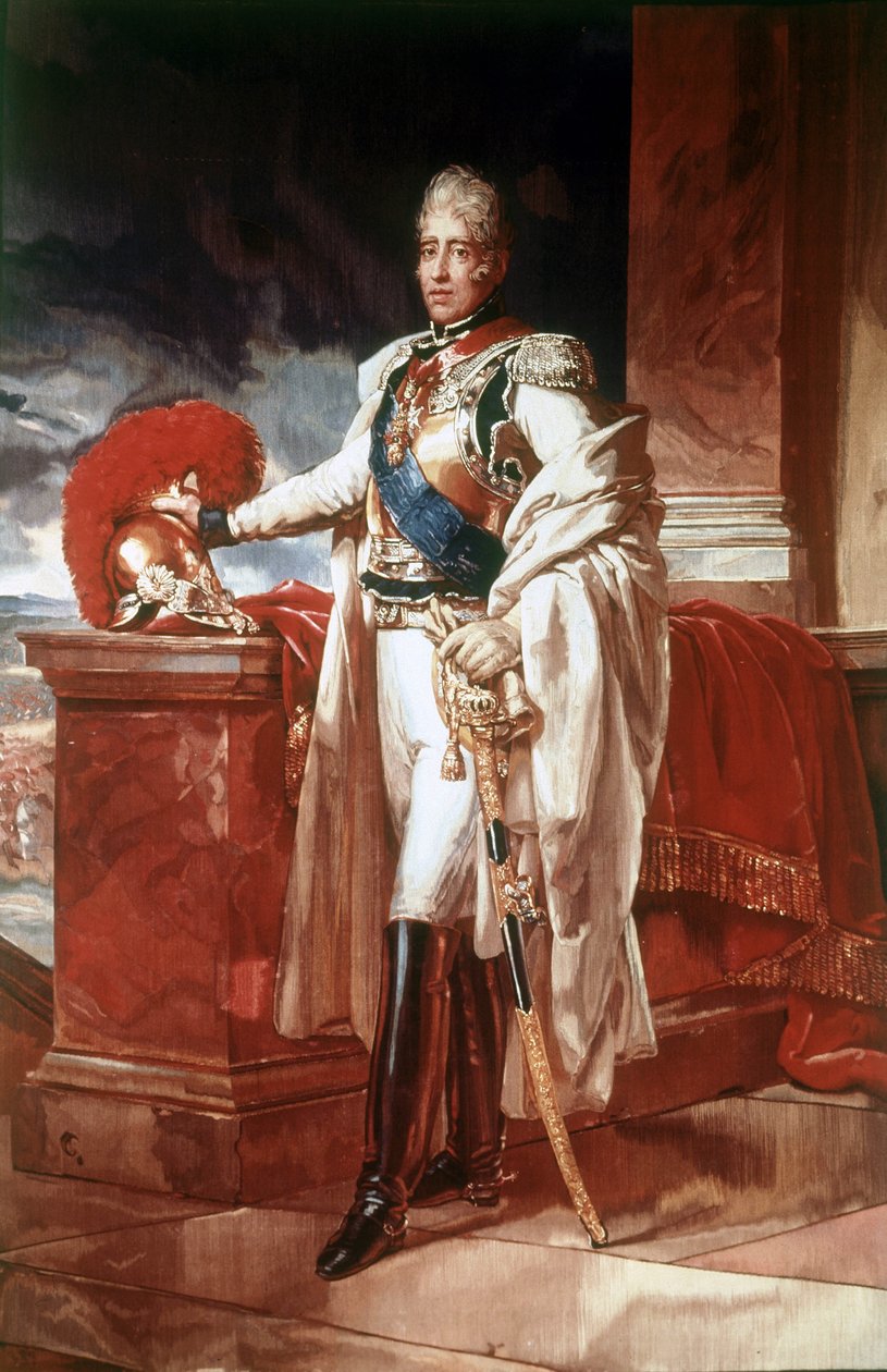 Portræt af Karl X (1757 - 1836), konge af Frankrig fra 1824 til 1830. Maleri. Museum of Capodimonte, Napoli. af Unknown artist