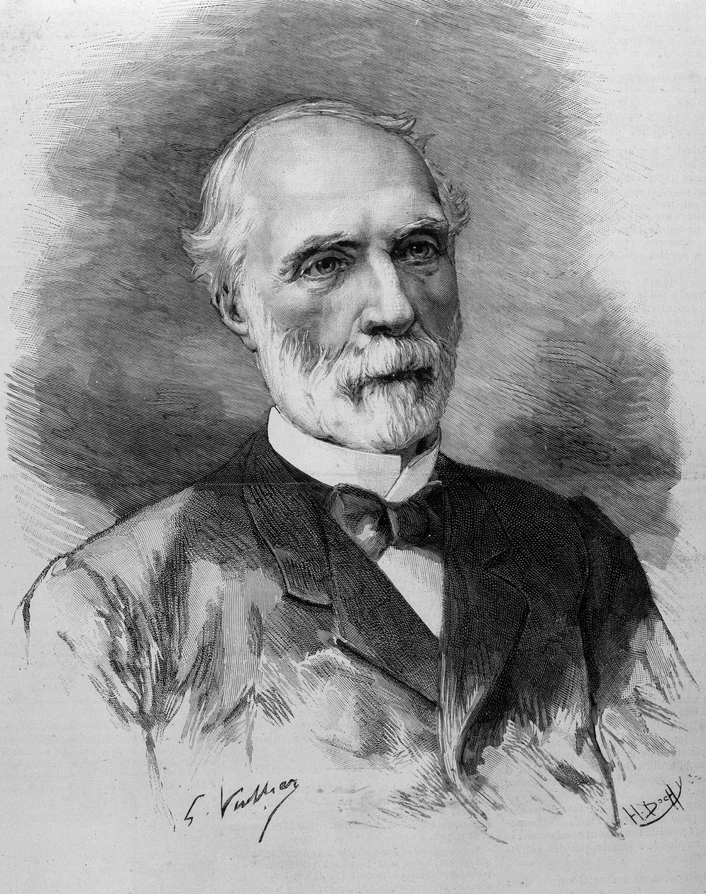 Portræt af Charles de Freycinet (1828 - 1923), formand for Ministerrådet. Indgravering af det 19. århundrede. af Unknown artist