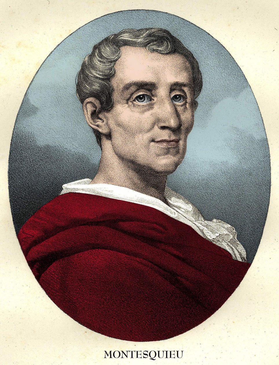 Portræt af Charles de Secondat, Baron De La Brède og Montesquieu (1689 - 1755) af Unknown artist