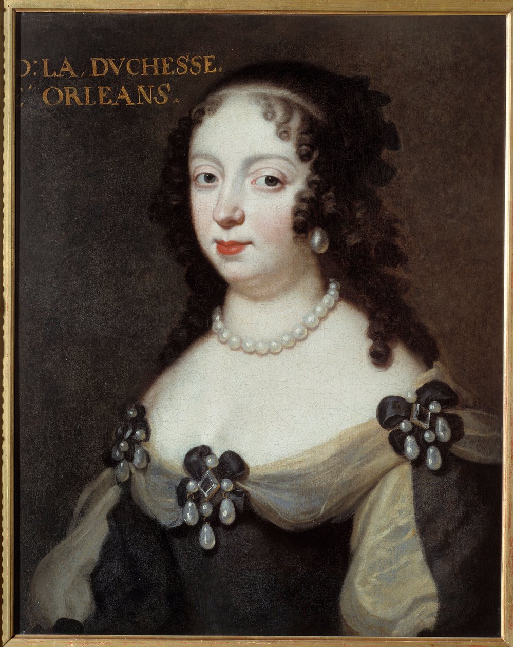 Portræt af Charlotte Elisabeth de Baviere (1652-1722) hertuginde af Orleans kaldet Madame Palatine. Anonymt maleri fra det 17. århundrede. Olie på lærred. Meaux, Musee Bossuet - Portræt af Charlotte Elisabeth af Bayern (1652-1722), Prinsesse Pfalz og Du af Unknown artist
