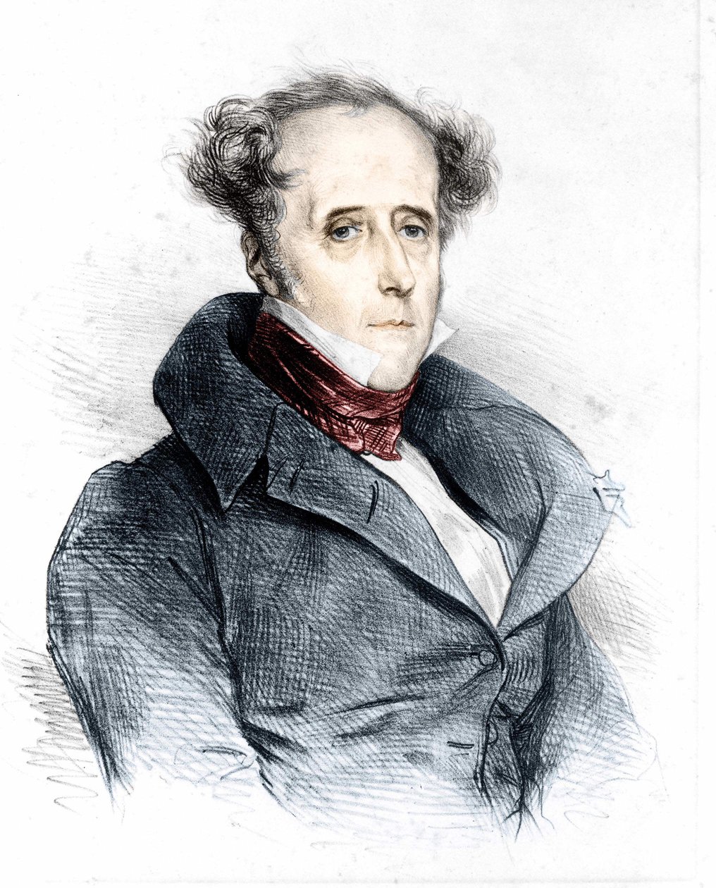 Portræt af Chateaubriand af Devéria - i avisen "" L