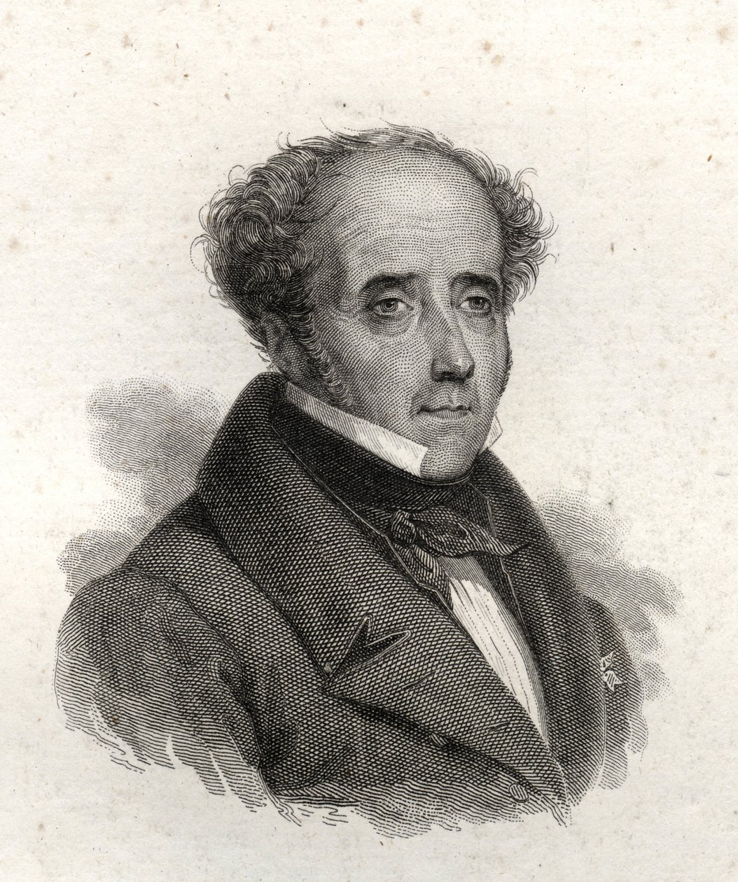 Portræt af Chateaubriand, gravering af det 19. århundrede af Unknown artist