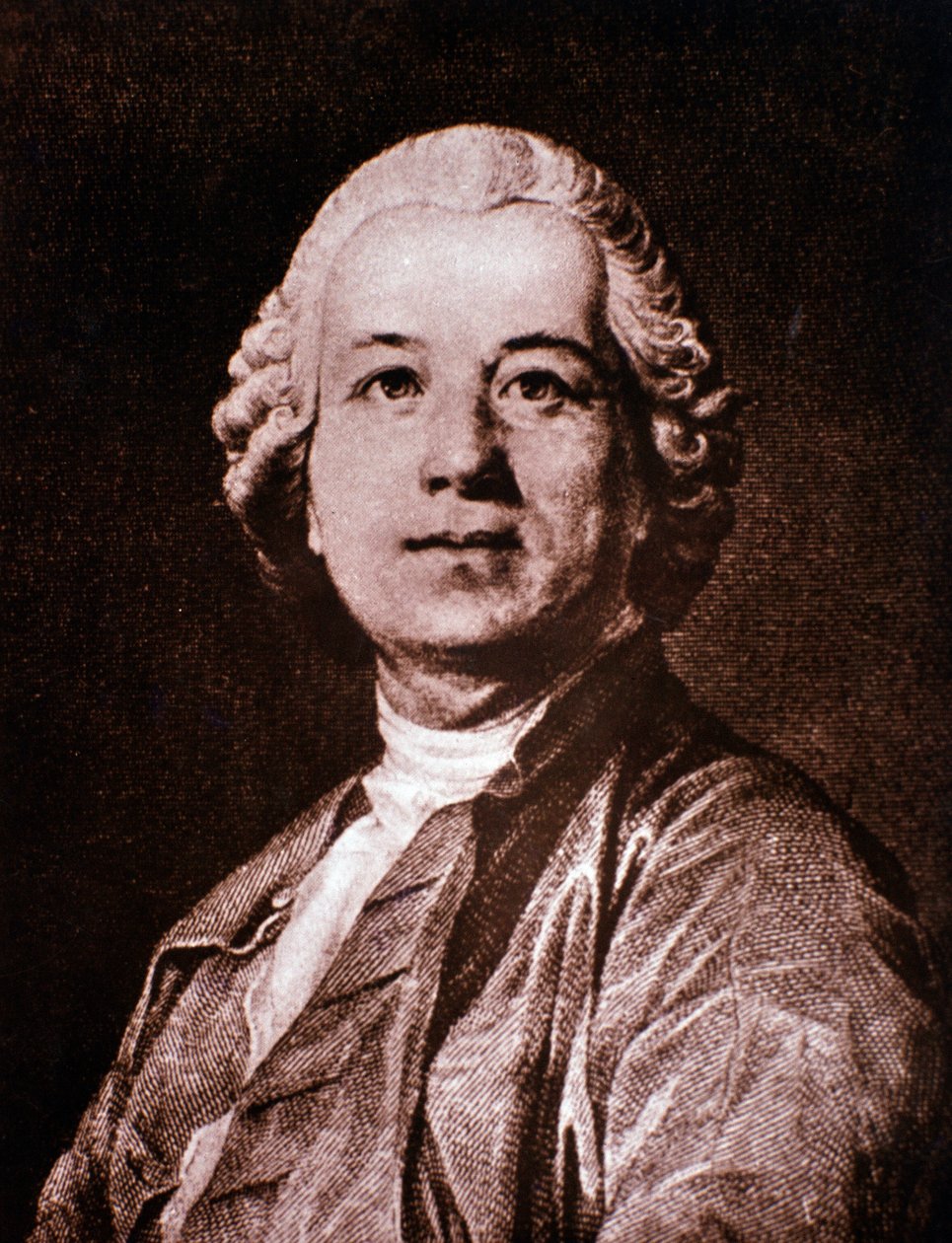 Portræt af Christoph Gluck (gravering) af Unknown artist