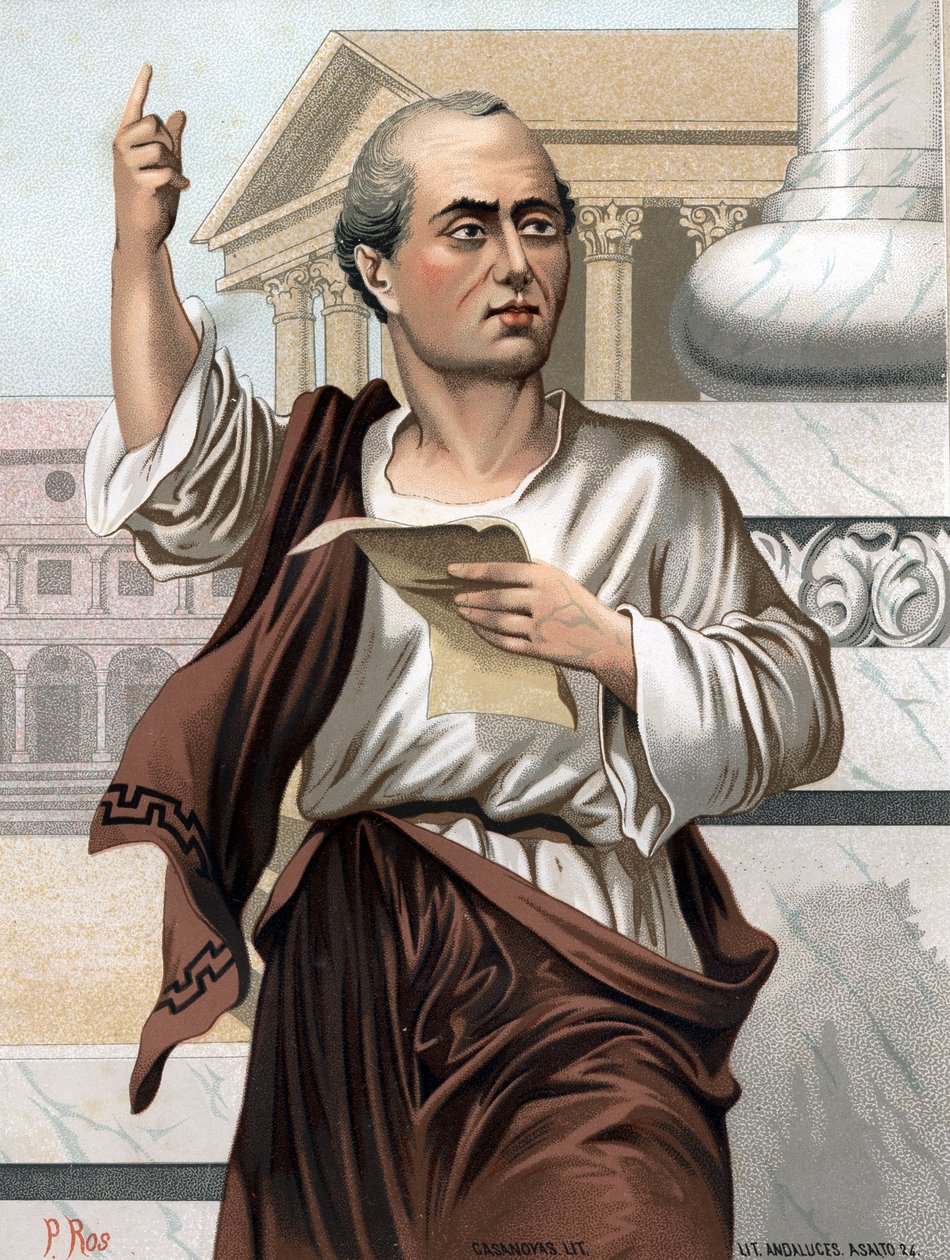 Portræt af Cicero på latin Marcus Tullius Cicero romersk politiker, taler og forfatter af Unknown artist