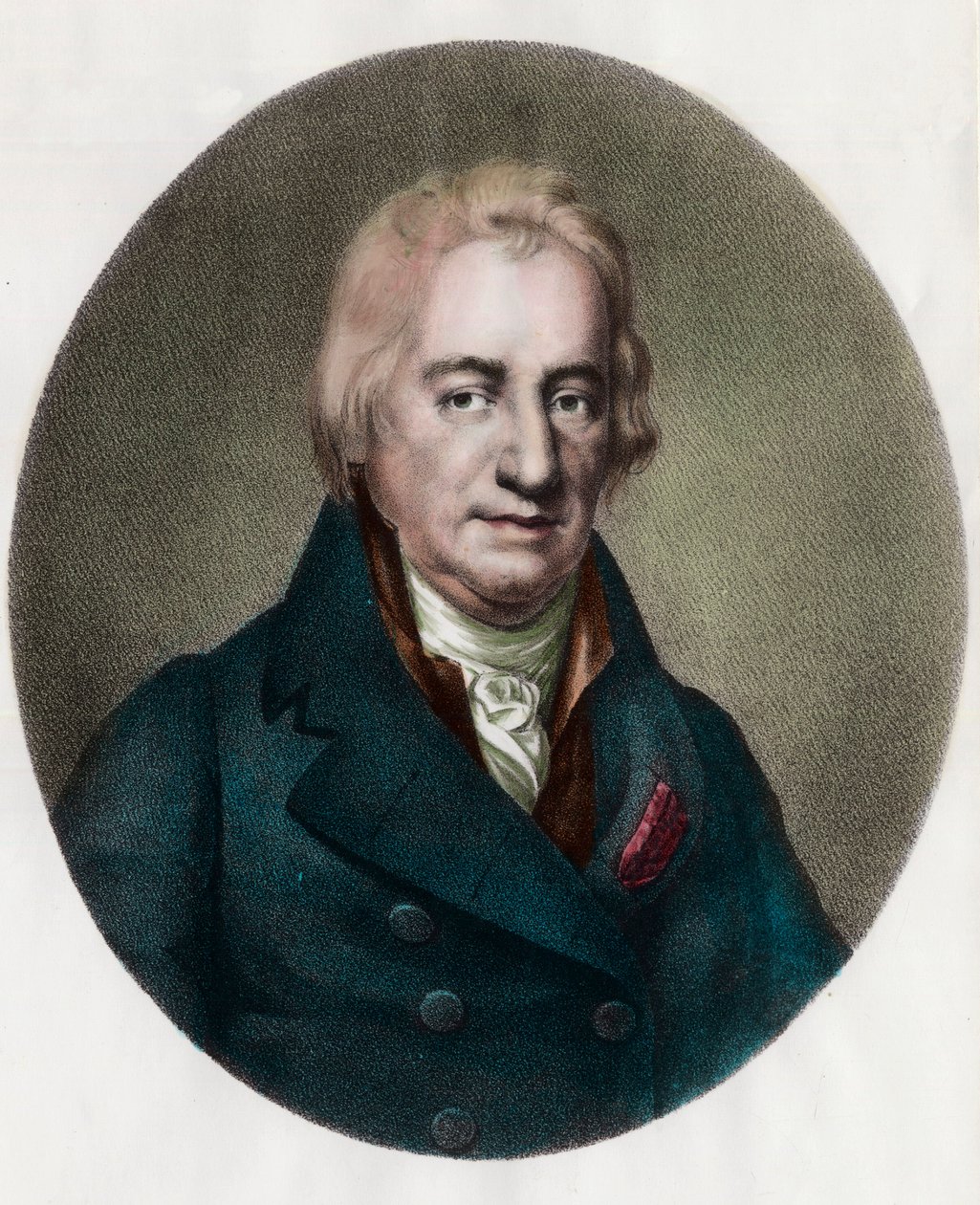 Portræt af Claude Berthollet (1748 - 1822), fransk kemiker. Indgravering af det 19. århundrede. Privat samling. af Unknown artist