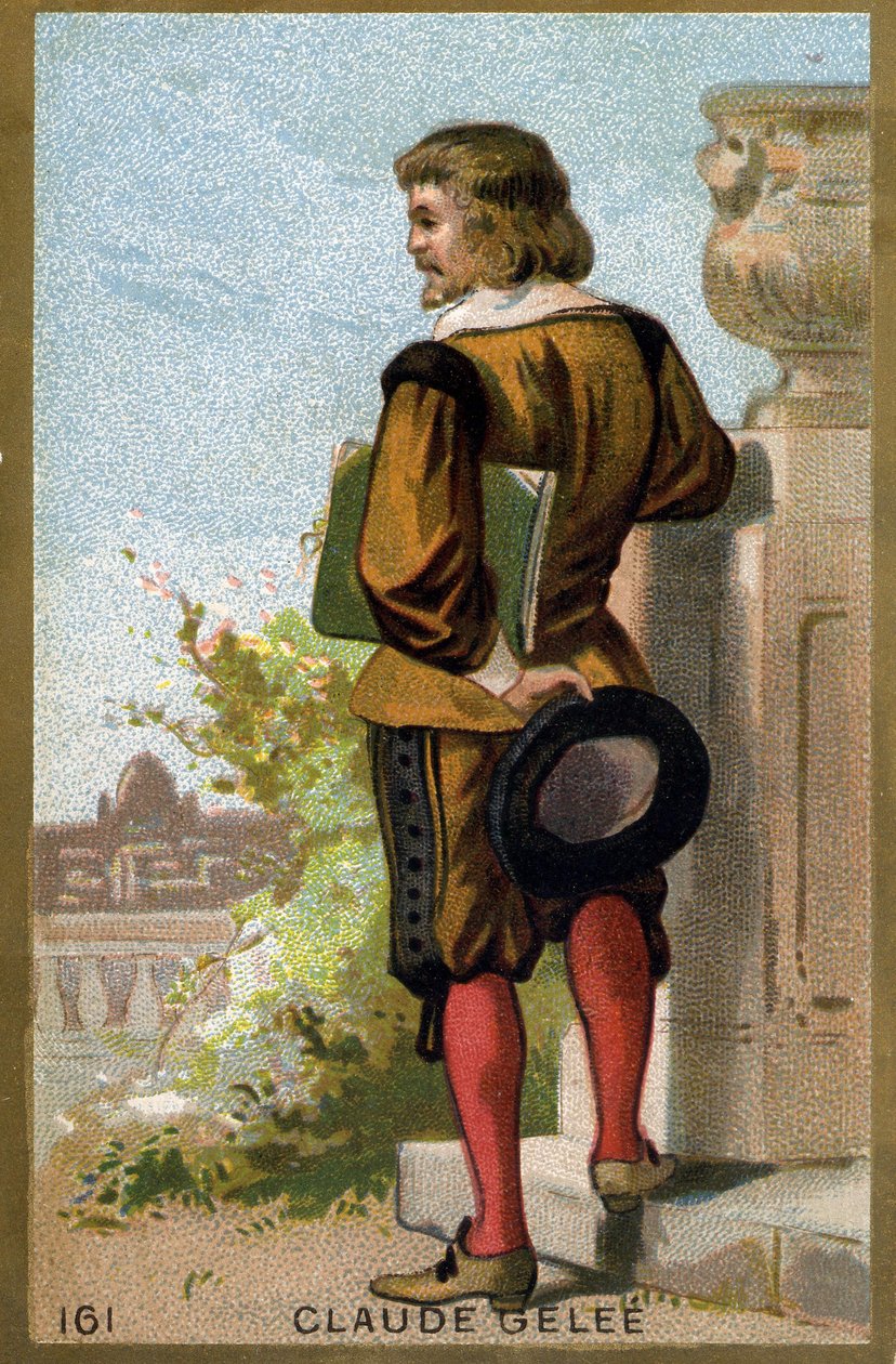 Portræt af Claude Gellée dit Le Lorrain (1600 - 1682). Kromolitografi i slutningen af det 19. århundrede. af Unknown artist