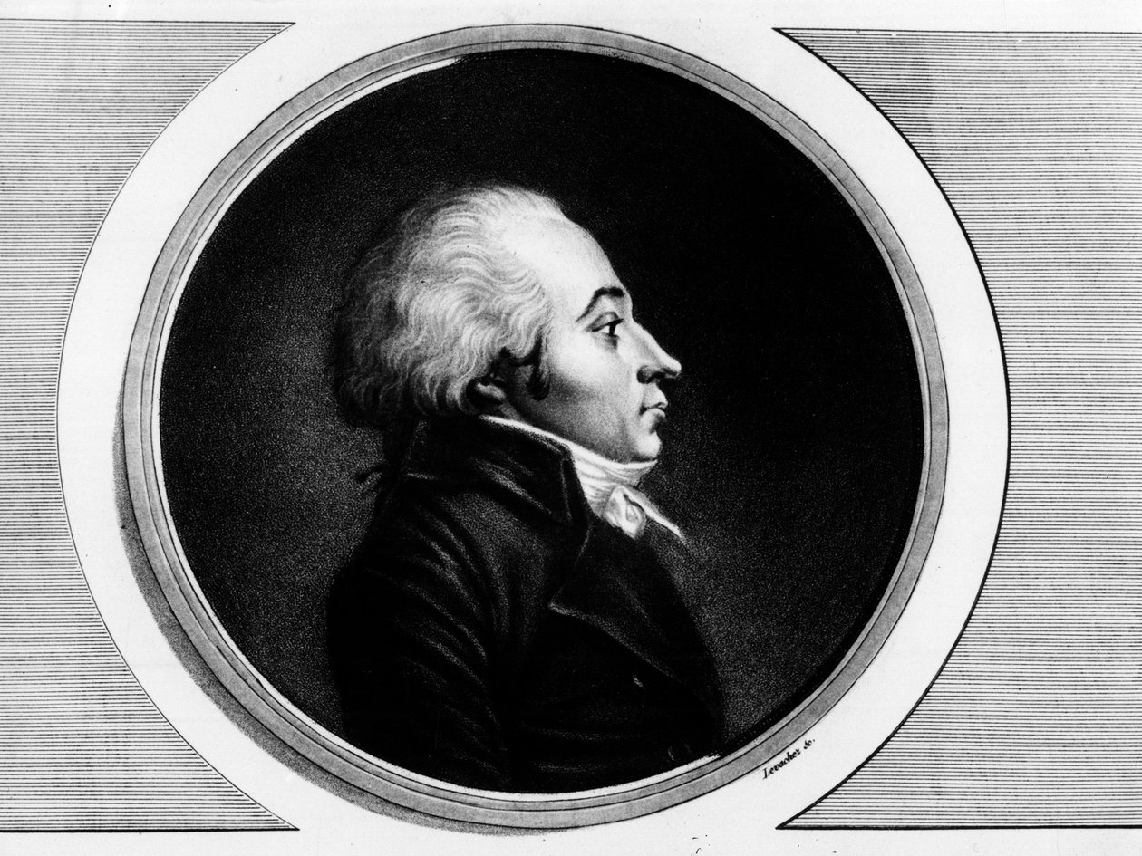 Portræt af Claude Roberjot (1752-1799), deputeret for Saone-et-Loire ved Nationalkonventet. Indgravering i "" Komplet samling af historiske malerier fra den franske revolution, i tre bind.""" 1804. af Unknown artist