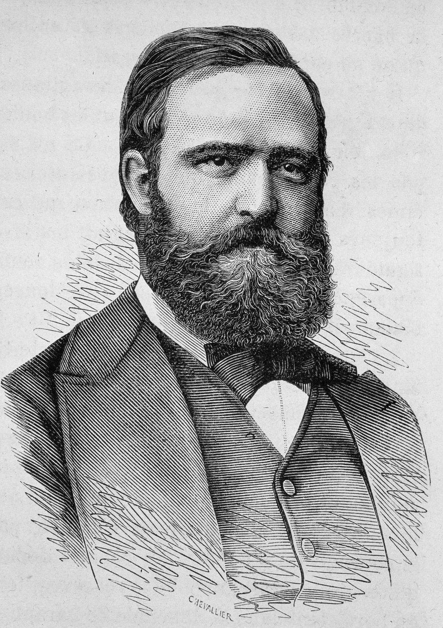 Portræt af Clément Duvernois. Indgravering af slutningen af det 19. århundrede i "Histoire de France"" af H. Martin. af Unknown artist