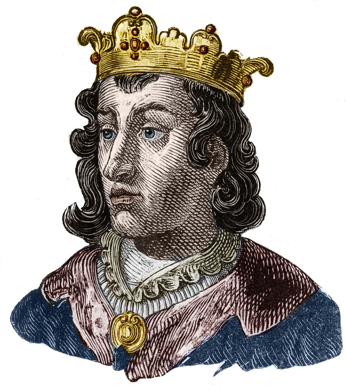 Portræt af Clothaire III (652 - 673), konge af Neustrien og Bourgogne af Unknown artist