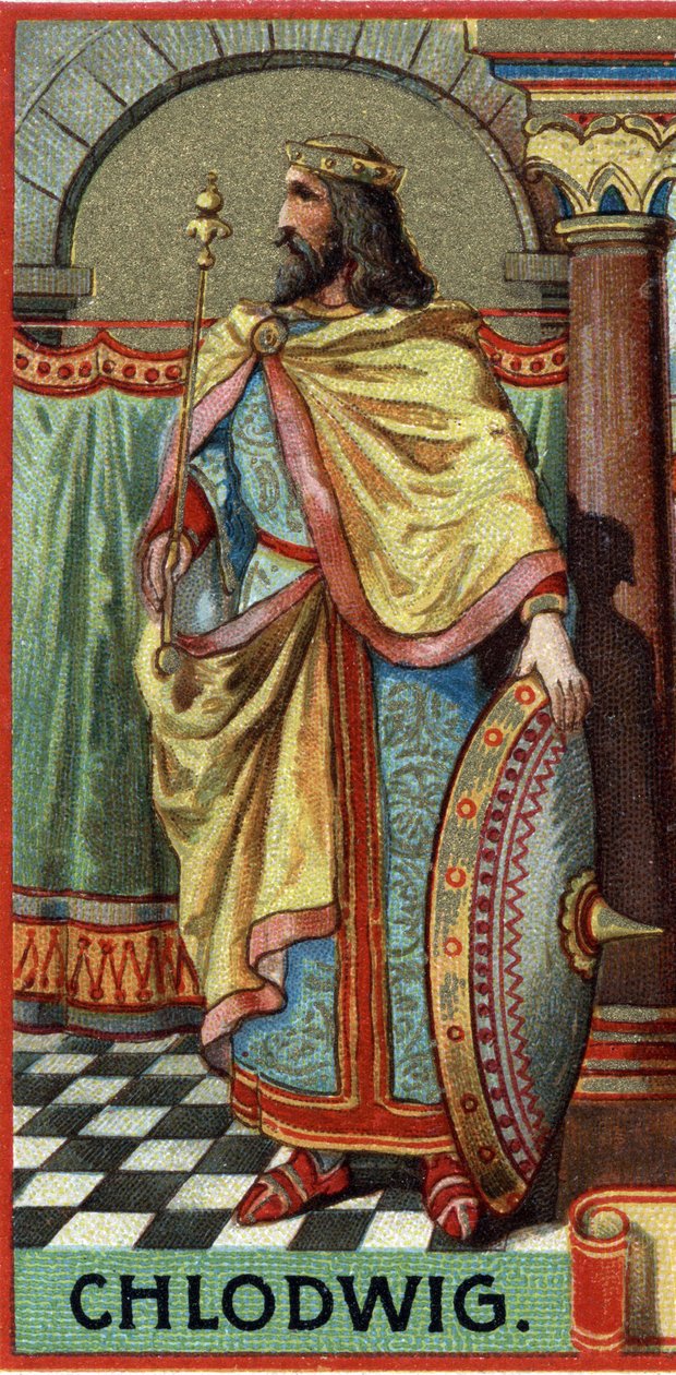 Portræt af Clovis-kongen af frankerne fra 481-511 e.Kr. af Unknown artist