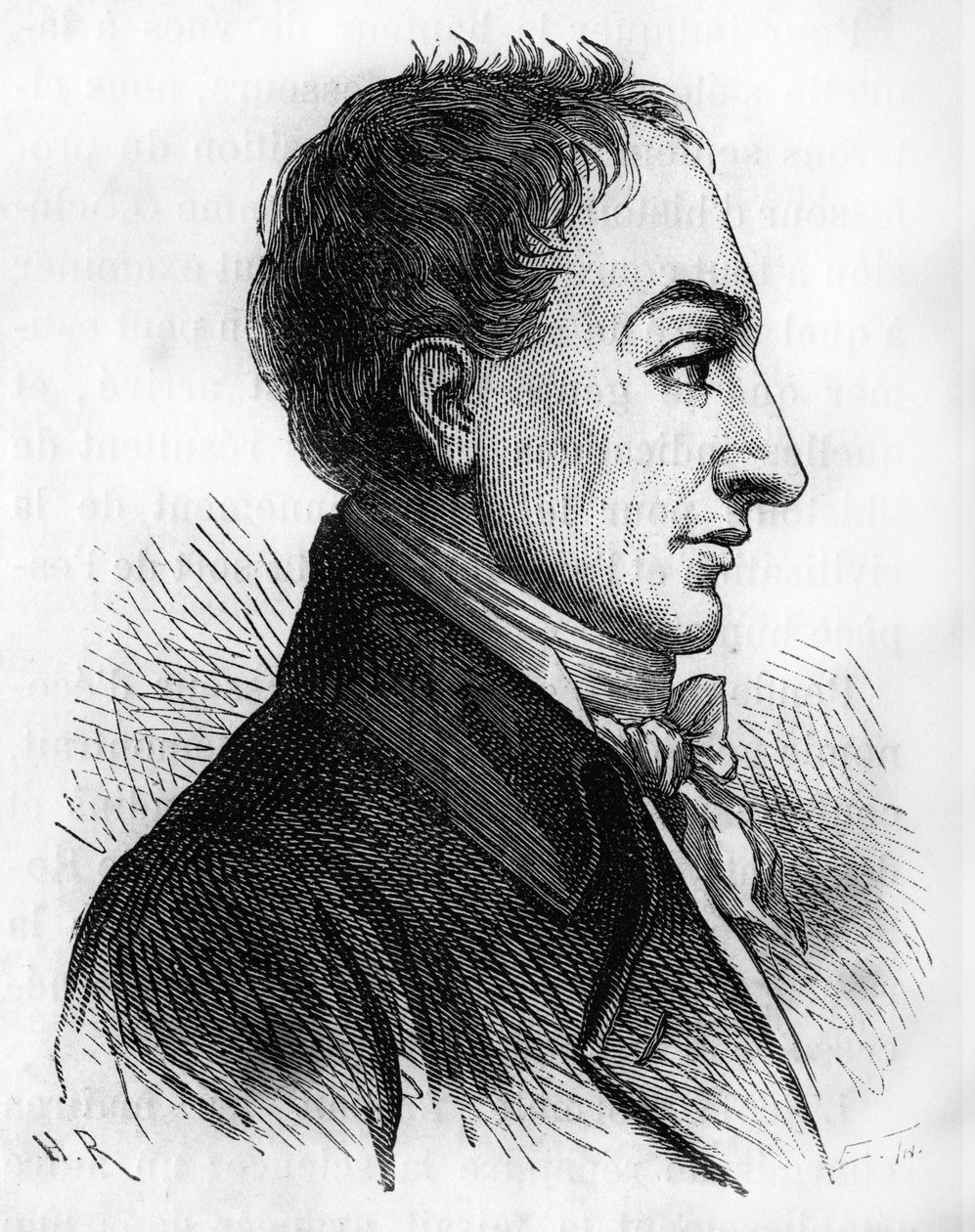 Portræt af Constantin François de Chasseboeuf Comte de Volney - i "" Histoire de France"" af Henri Martin, sd. 19. århundrede. af Unknown artist