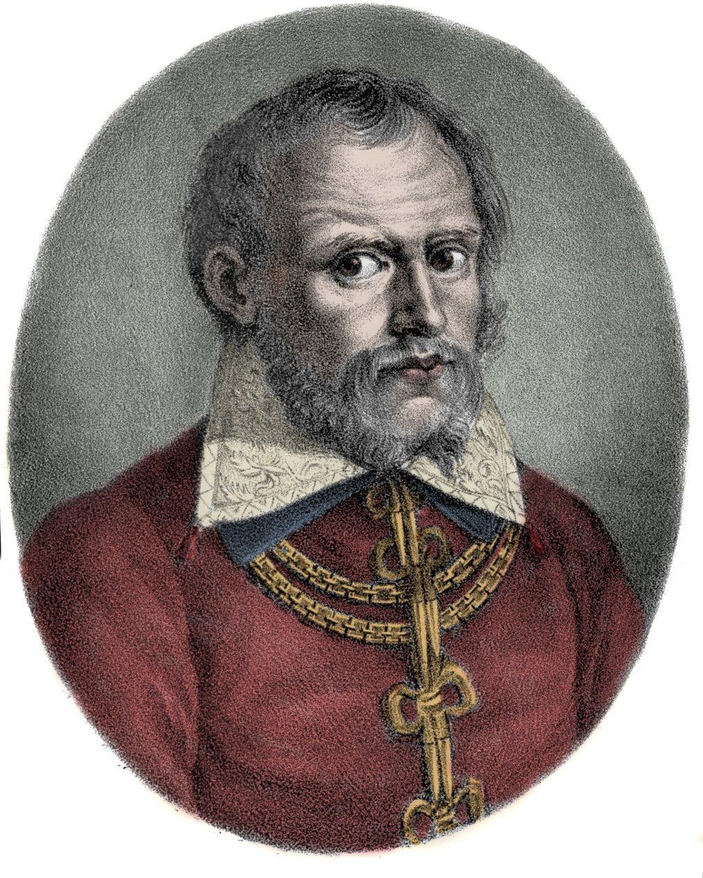 Portræt af Cypriano de Rory eller Cipriano de Rory (1515-1565) flamsk komponist. af Unknown artist