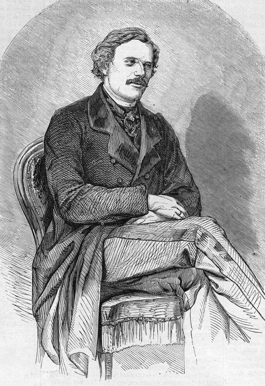 Portræt af Daniel Dunglas Home (1833-1886) medium tartan. af Unknown artist