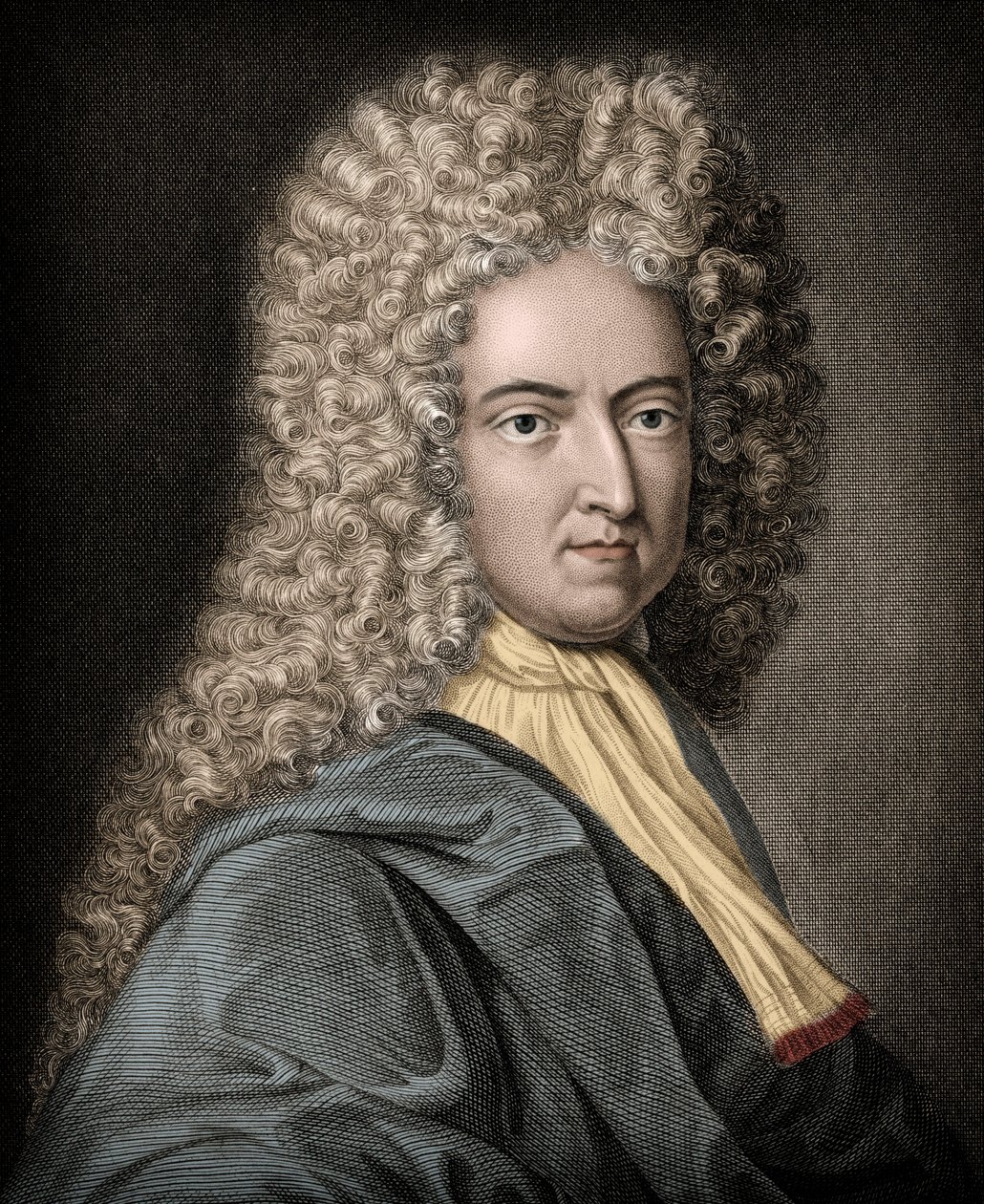 Portræt af Daniel de Foe eller Defoe (1660-1731), engelsk forfatter og journalist - Daniel Defoe (1660-1731) - engelsk romanforfatter og journalist af Unknown artist