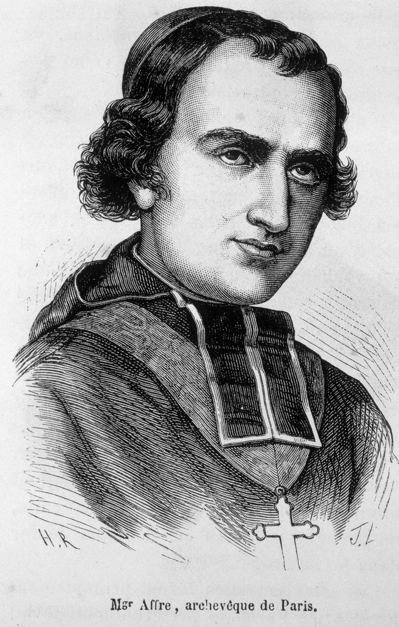 Portræt af Denys Auguste Affre (1793-1848), arkaisk af Paris. af Unknown artist