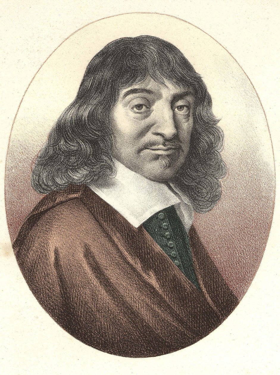 Portræt af Descartes (1596 - 1650). af Unknown artist