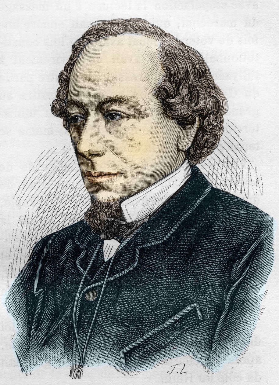 Portræt af Disraeli Benjamin (Lord Beaconsfield af Unknown artist