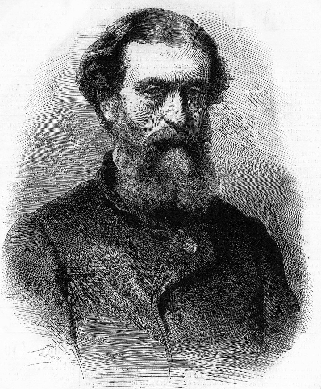 Portræt af Don Eugenio de Ochoa (1833-1889) spansk mand af bogstav og politiker. af Unknown artist