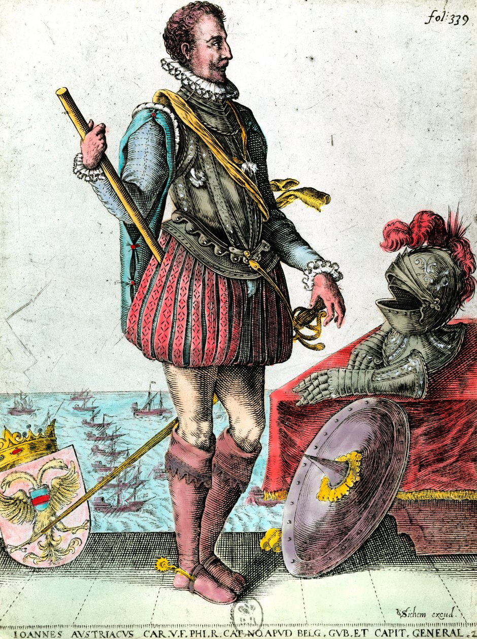 Portræt af Don Juan Jose af Østrig (1629-1679) Vicekonge af Holland Gravering af det 17. århundrede Privat samling af Unknown artist