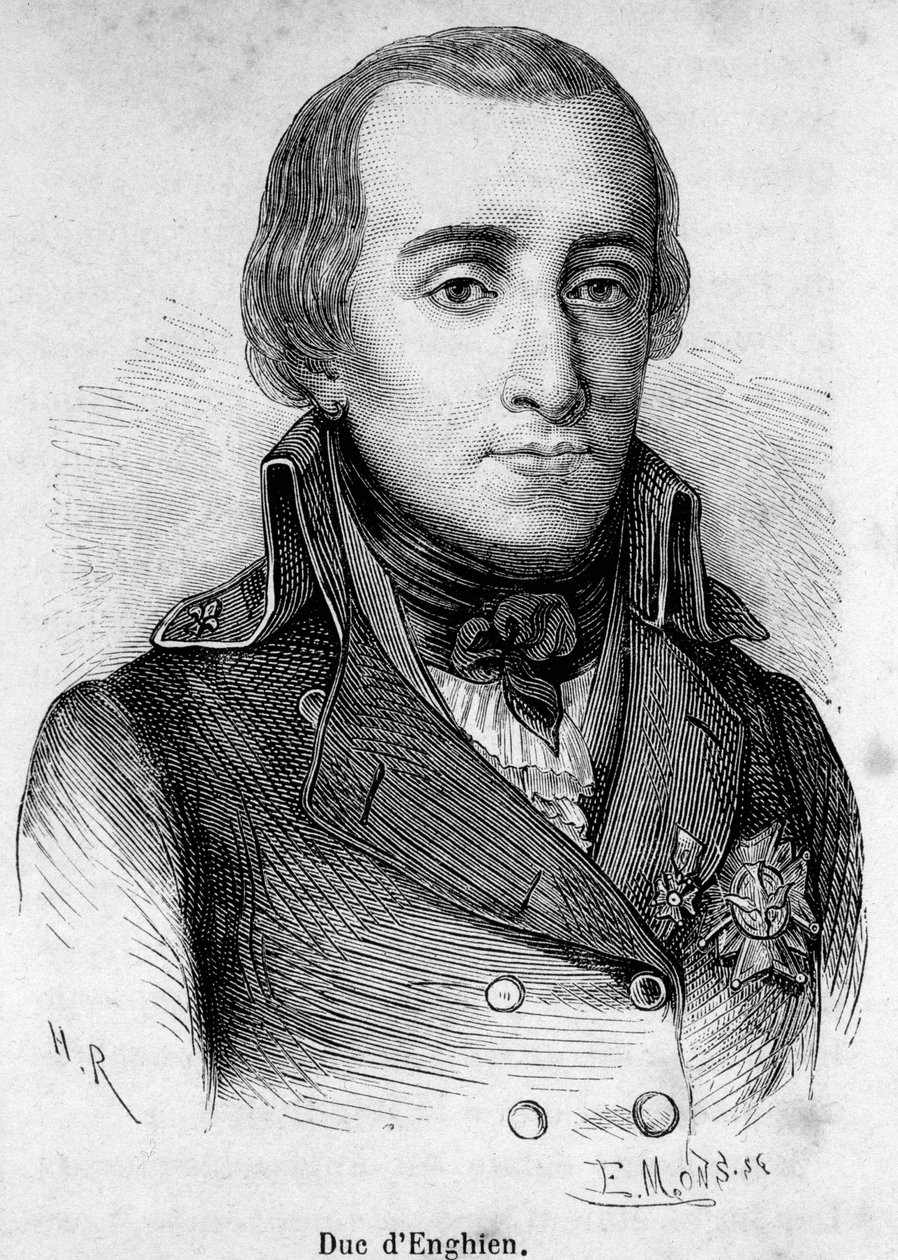 Portræt af hertug Louis Antoine Henri de Bourbon, hertug af Enghien (1772-1804), fransk prins, han blev skudt af Bonaparte den 21. marts 1804. af Unknown artist
