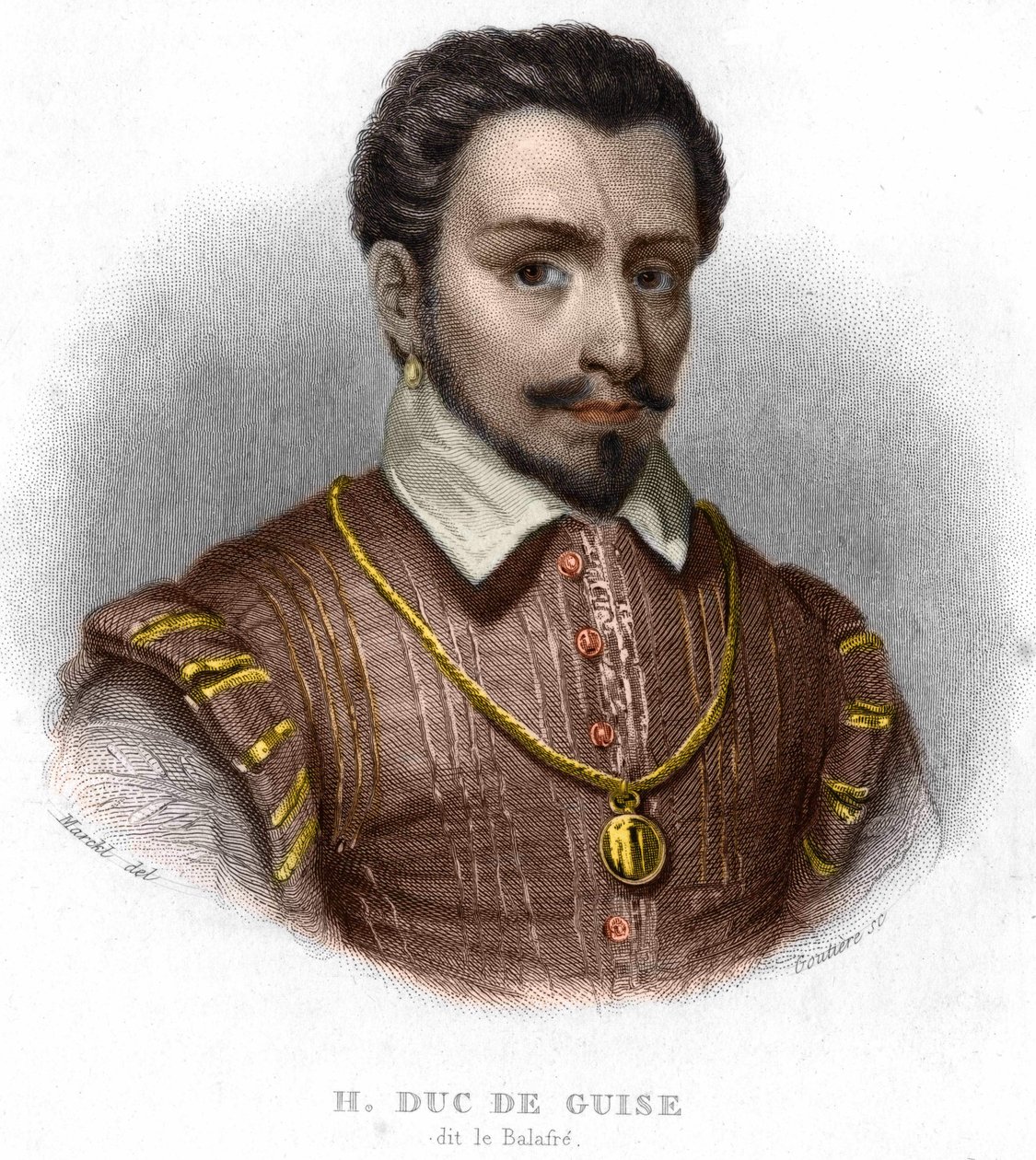 Portræt af hertug af Guise. François de Lorraine, hertug af Aumale, dengang 2. hertug af Guise fransk generalløjtnant (1519 til 1563) af Unknown artist