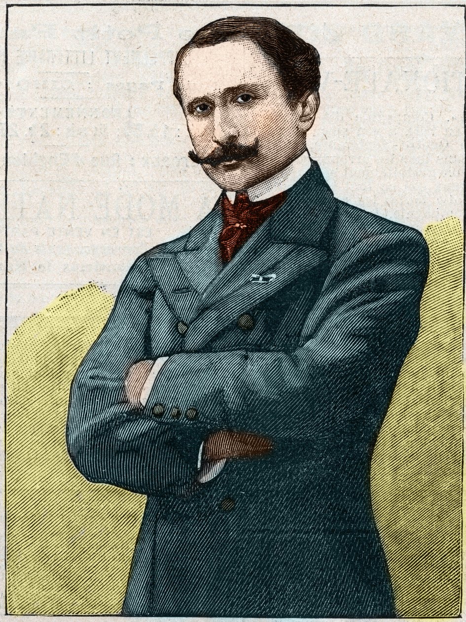 Portræt af Edmond Rostand (1868-1918), fransk digter og dramatiker. af Unknown artist